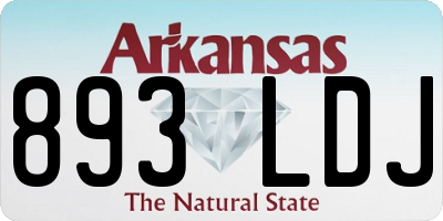 AR license plate 893LDJ