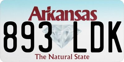 AR license plate 893LDK