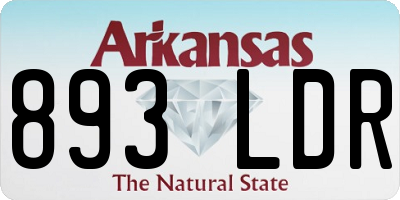 AR license plate 893LDR