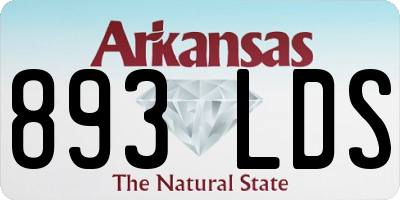 AR license plate 893LDS