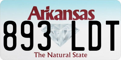 AR license plate 893LDT