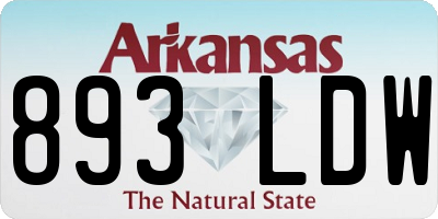 AR license plate 893LDW