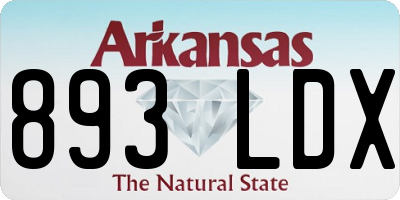 AR license plate 893LDX