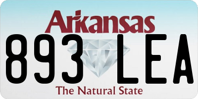 AR license plate 893LEA