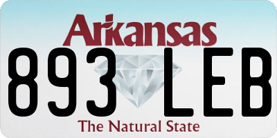 AR license plate 893LEB