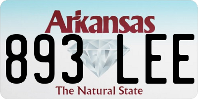 AR license plate 893LEE