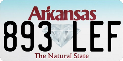 AR license plate 893LEF
