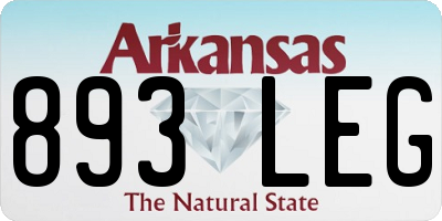 AR license plate 893LEG