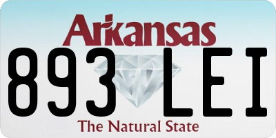 AR license plate 893LEI
