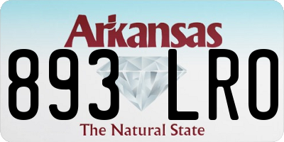 AR license plate 893LRO