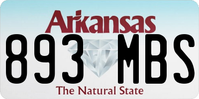 AR license plate 893MBS