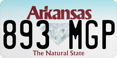 AR license plate 893MGP