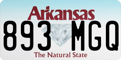 AR license plate 893MGQ