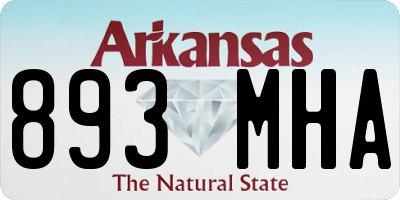 AR license plate 893MHA