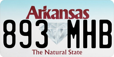 AR license plate 893MHB