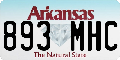 AR license plate 893MHC