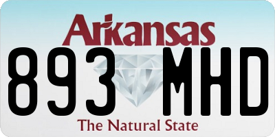 AR license plate 893MHD