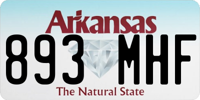 AR license plate 893MHF
