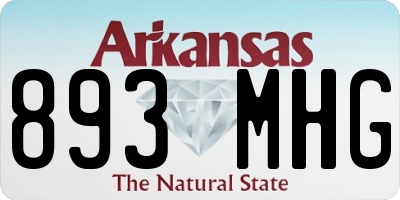AR license plate 893MHG