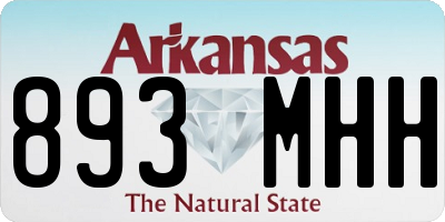 AR license plate 893MHH