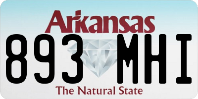 AR license plate 893MHI