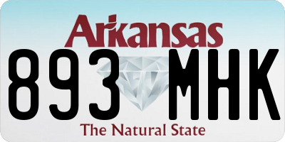 AR license plate 893MHK