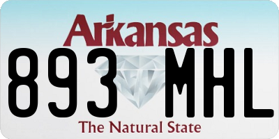AR license plate 893MHL