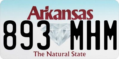 AR license plate 893MHM