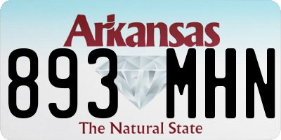 AR license plate 893MHN