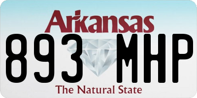AR license plate 893MHP