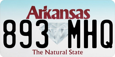 AR license plate 893MHQ