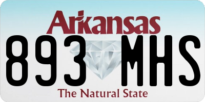 AR license plate 893MHS