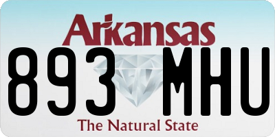 AR license plate 893MHU