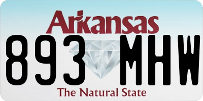 AR license plate 893MHW
