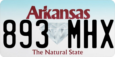 AR license plate 893MHX
