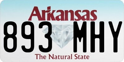 AR license plate 893MHY