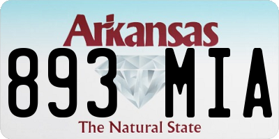 AR license plate 893MIA