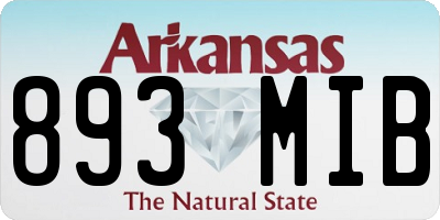 AR license plate 893MIB