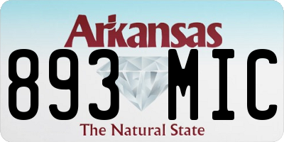 AR license plate 893MIC