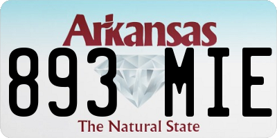 AR license plate 893MIE