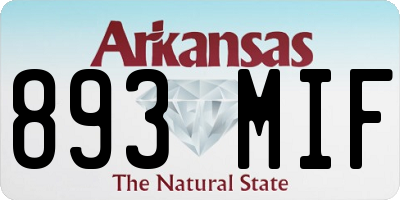 AR license plate 893MIF