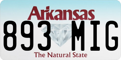 AR license plate 893MIG