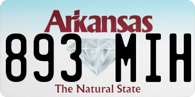 AR license plate 893MIH