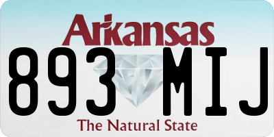 AR license plate 893MIJ