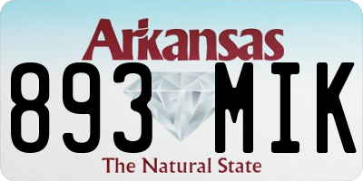 AR license plate 893MIK