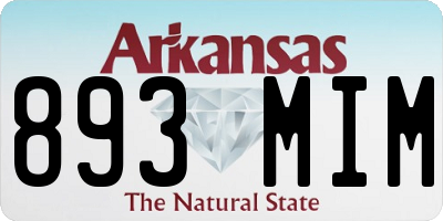 AR license plate 893MIM