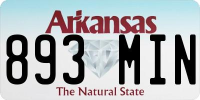 AR license plate 893MIN