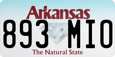 AR license plate 893MIO