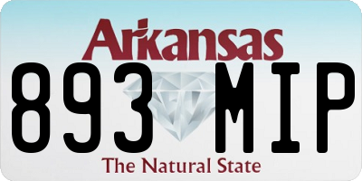 AR license plate 893MIP