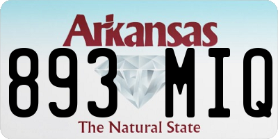 AR license plate 893MIQ